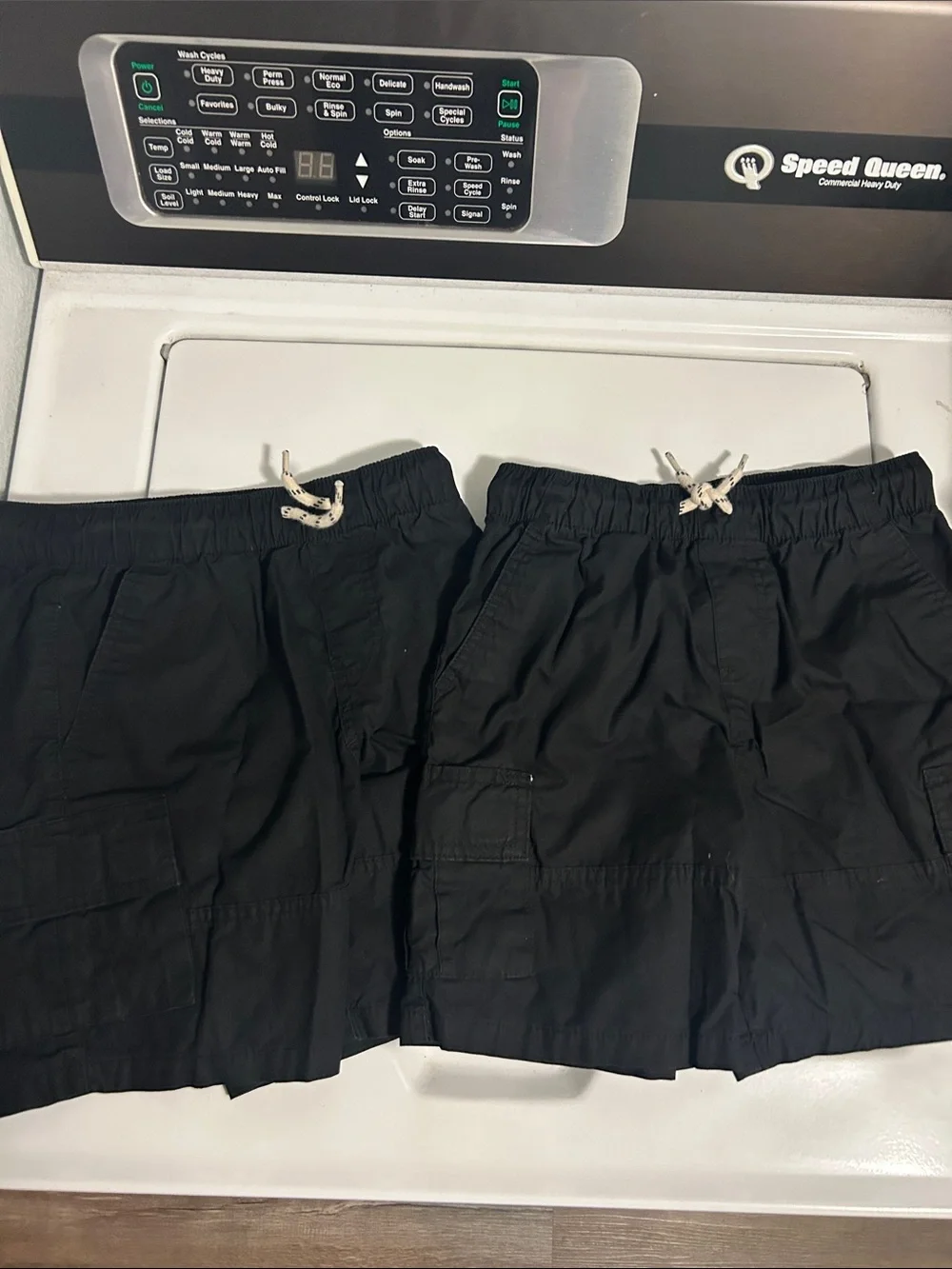 wonder nation Black Drawstring Cargo Shorts